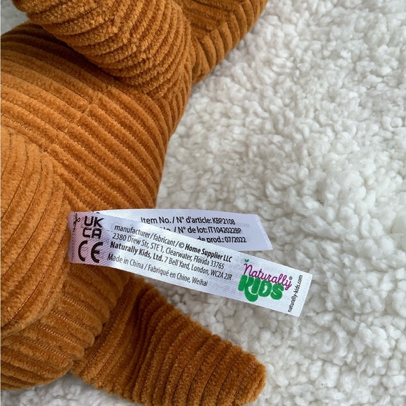 Naturally Kids 2022 Corduroy Brown T-Rex Dinosaur Plush Stuffed Animal Toy - Picture 9 of 14